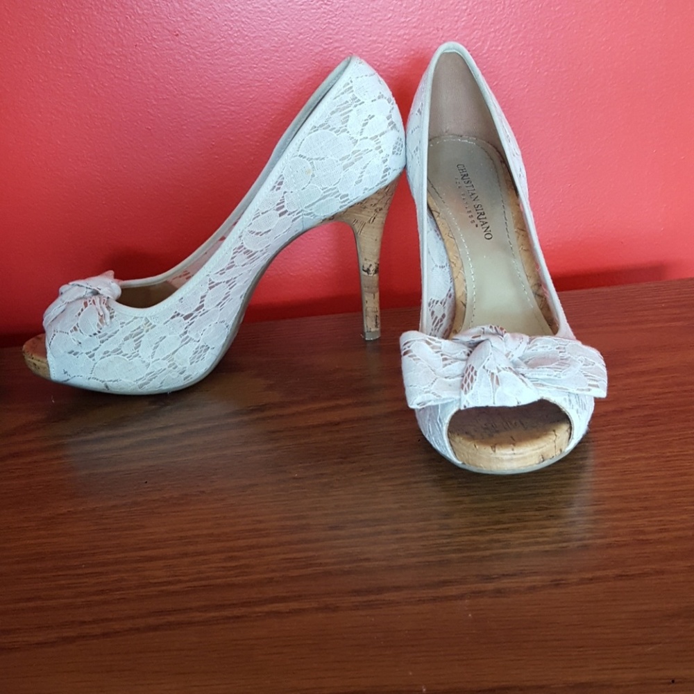 Lace high heels